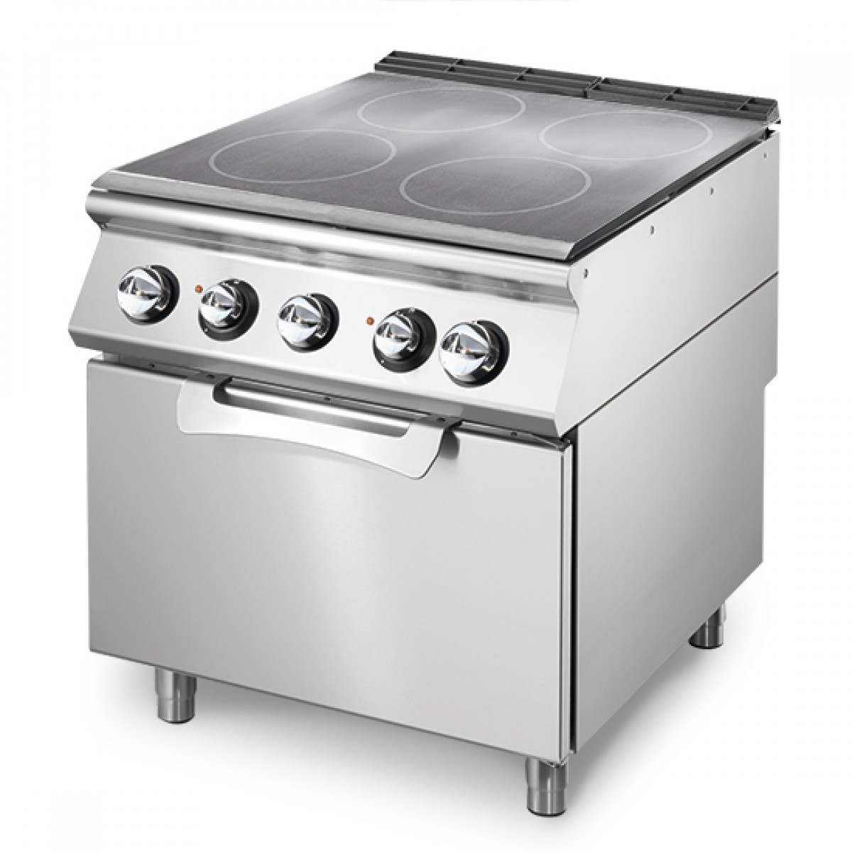 Cucina tutta piastra elettrica su forno elet. statico