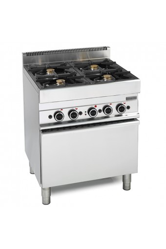 cucina a gas, 4 fuochi, 1 forno elettrico a convezione