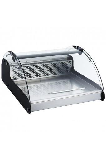 Vetrina refrigerata da banco professionale con vetro curvo, L=700