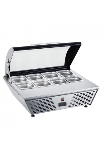 Vetrina refrigerata professionale da banco per ingredienti 8x GN1/6