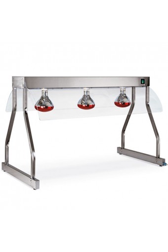 lampade a infrarossi su telaio, 3x GN 1/1