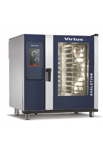 forno combinato elettrico a vapore con boiler e sistema di lavaggio automatico, 10x GN 2/1