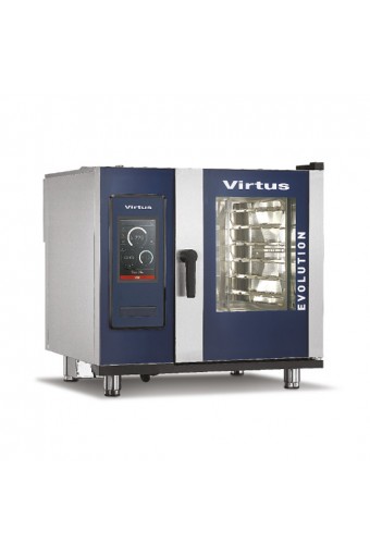 Forno combinato elettrico a vapore con boiler e sistema di lavaggio automatico, 6x GN 2/3