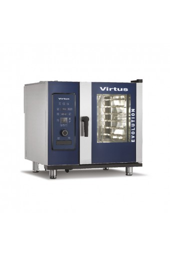 Forno a convezione a gas con vapore diretto e sistema di lavaggio automatico, 6x GN 1/1