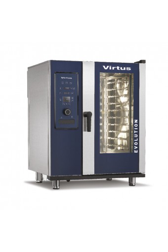 Forno a convezione a gas con vapore diretto e sistema di lavaggio automatico, 10x GN 1/1