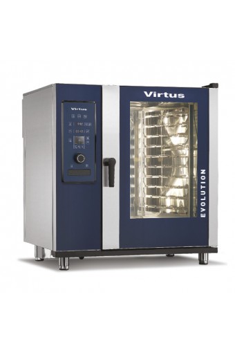 Forno a convezione a gas con vapore diretto e sistema di lavaggio automatico, 10x GN 2/1