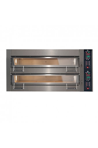 Forno panetteria elettrico da 5+5x 60x40 cm h=18 cm con umdificatore, controllo digitale
