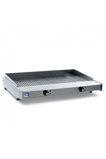 Griglia elettrica da banco con 2 zone di cottura, area di cottua 770x470 mm