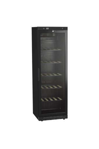 Espositore refrigerato professionale per vini da 379 litri con porta vetro e 5 ripiani, +1°/+10°C