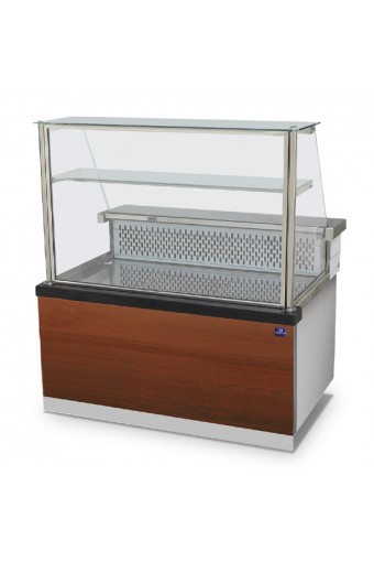 Espositore refrigerato statico con ripiano e vetro retto, +0°/+4°C, l=1000 mm