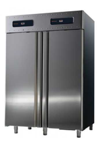 Frigorifero da 1400 litri in inox, GN 2/1, -2°/+8°C, isolamento 75 mm