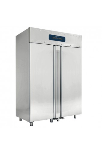Congelatore da 1400 litri in inox GN 2/1, -10°/-25°C, isolamento 75 mm