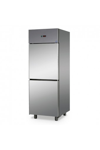 congelatore da 600 litri in inox a 2 porte, -18°/-22°C