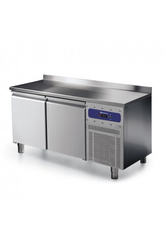 Tavolo refrigerato 600 mm 2 porte 430x325 mm con alzatina, -2°/+8°C