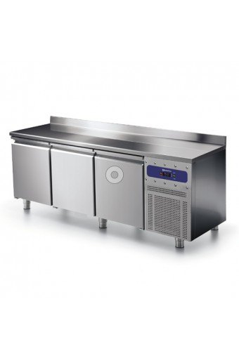 Tavolo refrigerato 600 mm 3 porte 430x325 mm con alzatina, -2°/+8°C