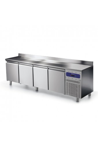 Tavolo refrigerato 600 mm 4 porte 430x325 mm con alzatina, -2°/+8°C
