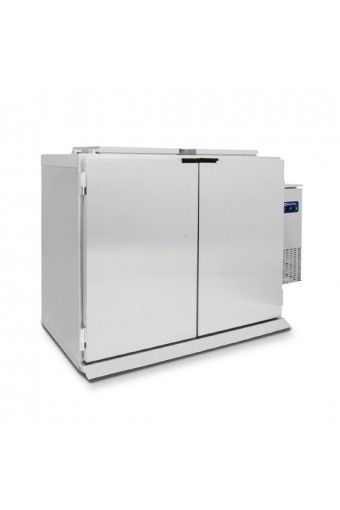 Box refrigerato per rifiuti 2x 120/ 240 litri, con gruppo a destra e kit invernale