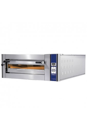 Robusto forno elettrico con facciata e camera di cottura in acciaio inox