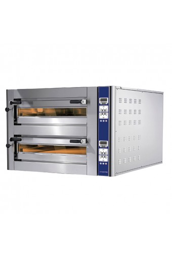 Robusto forno elettrico con facciata e camera di cottura in accciao inox