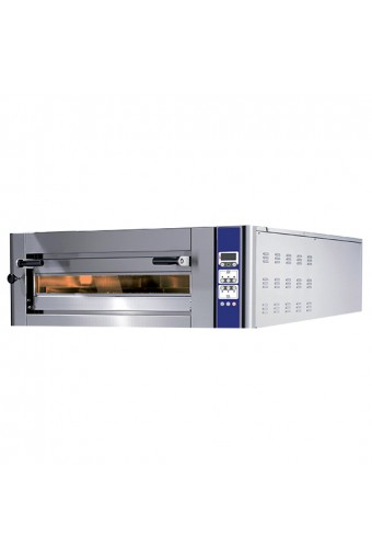Robusto forno elettrico con facciata e camera di cottura in acciaio inox