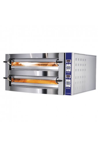 forno pizza elettrico da 6+6 pizze ø 35 cm, controllo digitale