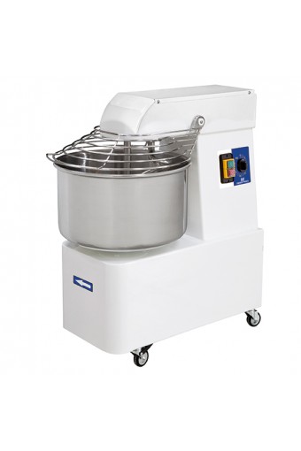 Impastatrice a spirale su ruote, 11 kg/16 litri, 1 velocità, con timer per pizzerie