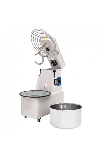 impastatrice a spirale su ruote, 35 kg/41 litri, 1 velocità, con timer e vasca estraibile