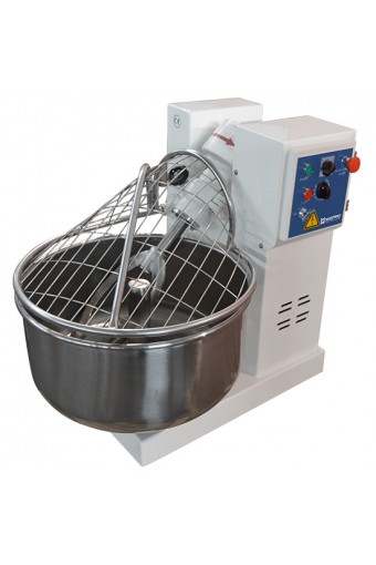 Impastatrice a forcella da 75 kg impasto e 125 litri vasca 2 velocità con timer