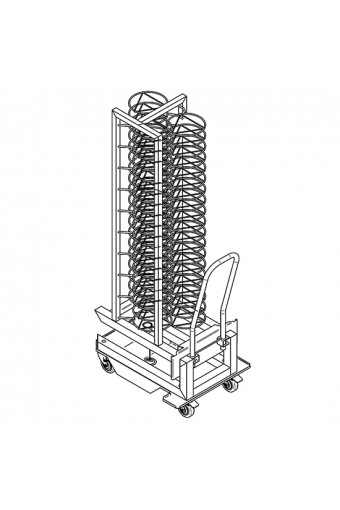struttura carrellata portapiatti per forni da 20x GN 1/1, 50x ø 310 mm
