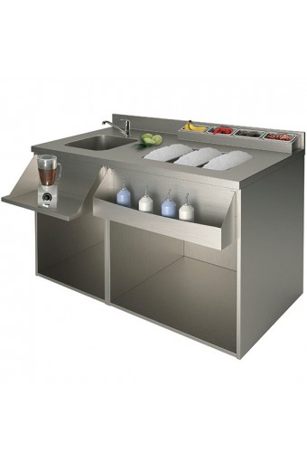 cocktail bar station con accessori da 1400x600 mm
