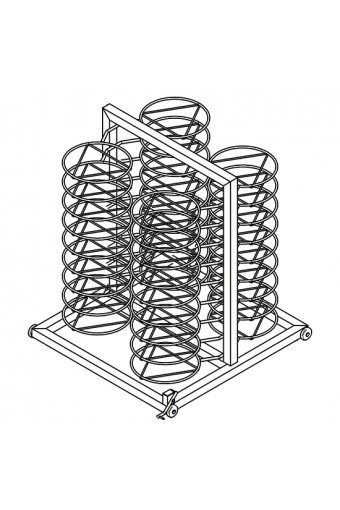 struttura reggipiatti per carrello, 52x ø 310 mm
