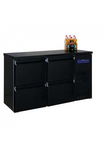 Retrobanco Refrigeratore bottiglie a 4 cassetti, 320 litri, -2°/+8°C