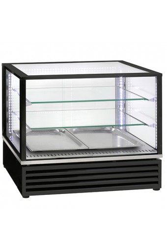 vetrinetta refrigerata da banco con 2 ripiani in vetro con porte scorrevoli, +2°/+10°C