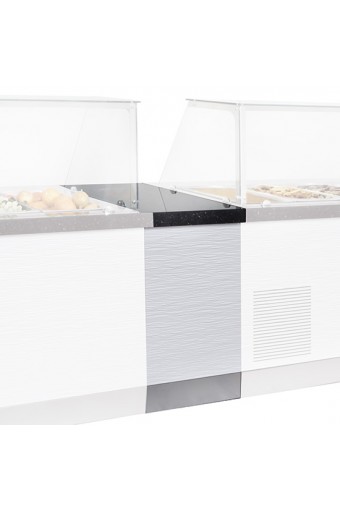 elemento neutro per banchi di preparazione refrigerati/riscaldati, l=460 mm, profondità 800/930 mm