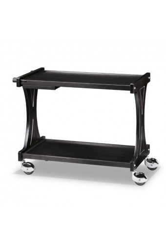 Carrello di servizio in legno 2 piani, colore wenge