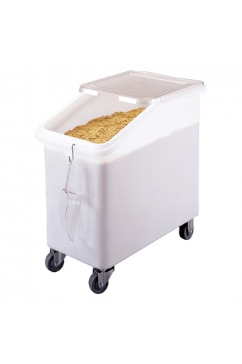 roll container per alimentari su 4 ruote con coperchio scorrevole, 102 litri
