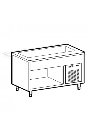 Elemento vasca refrigerata su vano a giorno, l=1500 mm, 4x GN 1/1