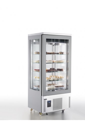 Vetrina refrigerata verticale ventilata con 5 ripiani quadrati in vetro, -15°/-25°C