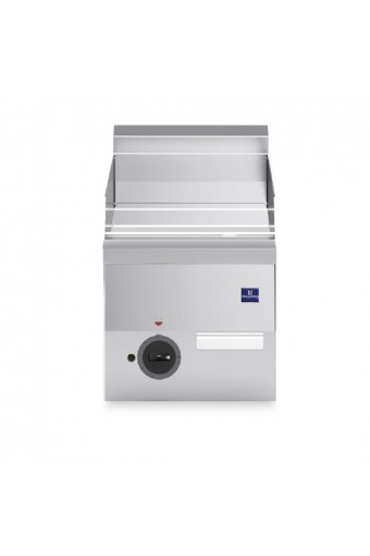 Fry top elettrico da banco, piastra cromata liscia