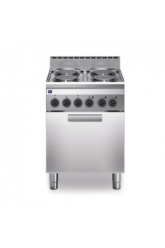 Cucina elettrica, 4 piastre, 1 forno elettrico a convezione con grill elettrico