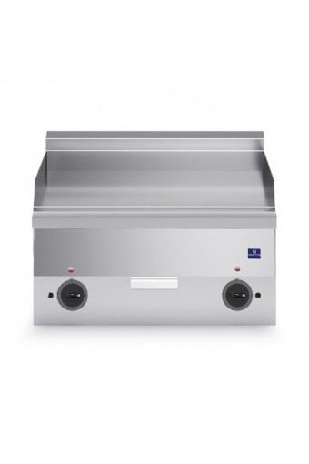 Fry top elettrico da banco, piastra cromata liscia