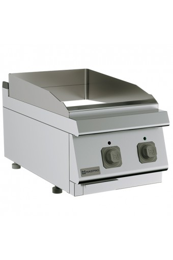 Fry-top elettrico da banco, piastra liscia cromata 400x730mm
