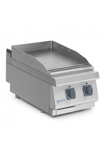 Fry-top elettrico da banco, piastra liscia 400x730mm