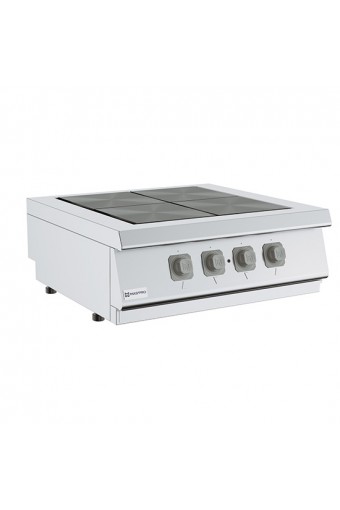 Piano di cottura elettrico da banco con 4 piastre ribaltibili ciascuna da 3 kW