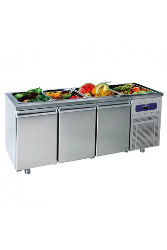 Saladette a 2 porte GN 1/1, 5x GN 1/1 h=150 mm, -2°/+8°C Saladette a 2 porte GN 1/1, 5x GN 1/1 h=150 mm, -2°/+8°C
