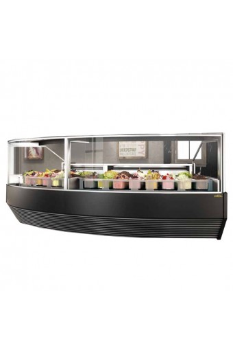 Vetrina gelato ventilata SAMIRA-VISION ANGOLO 45°, -18°/-22°C
