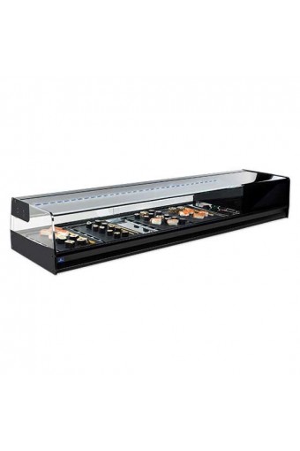 Vetrina refrigerata sushi 6x GN 1/3 con illuminazione LED, +1°/+5°C