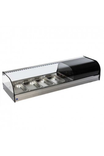 Vetrinetta tapas refrigerata, 4x GN1/3 altezza 40 mm.