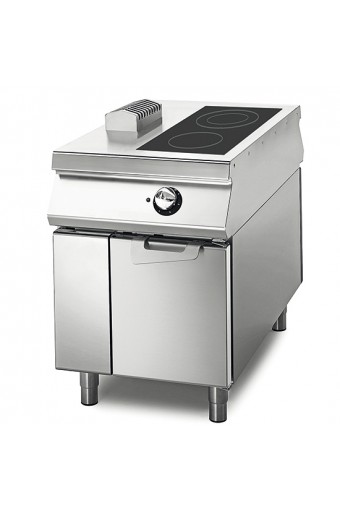 Cucina induzione da 2 piastre su vano con porte, comandi 2 lati