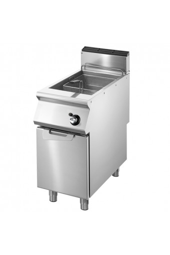 Friggitrice gas professionale 1 vasca capacità 13 lt su armadio chiuso